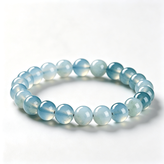 Blue Chalcedony Bracelet | Natural Handmade Calming Gemstone Jewelry | Koreli
